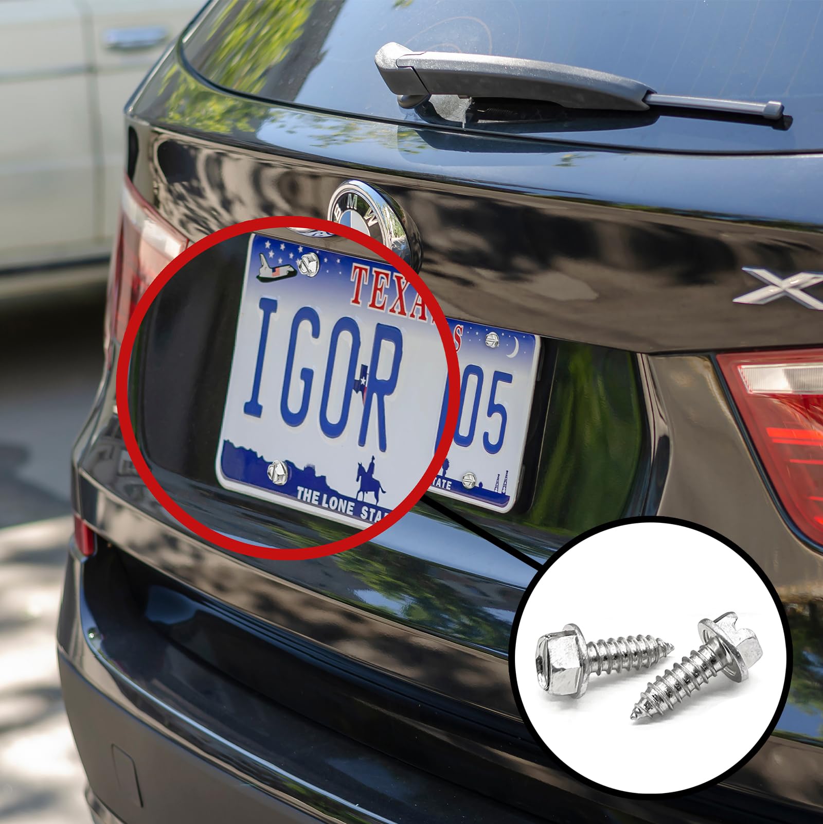 License Plate Screws - Stainless Steel Pack of 4 -3 License Plate Screws - Stainless Steel Pack of 4 -3