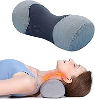 Vista 6 de Bespilow Almohada cervical para el cuello para aliviar el dolor, rollo de cuello cilíndrico pequeño y cojín redondo, dispositivo de tracción