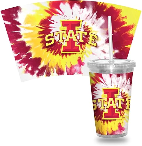 Miniatura 11 de Rico Industries NCAA Sports Team - Vaso transparente de 16 onzas con pajilla, vaso de viaje del color del equipo para fanáticos de los deportes