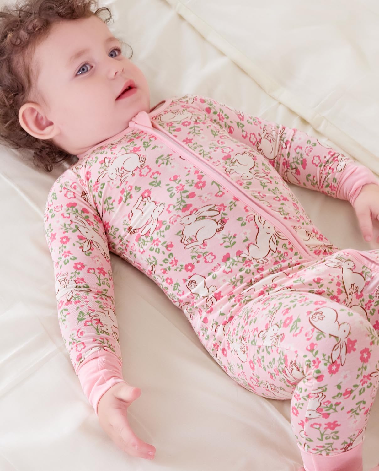 Viscose Derived from Bamboo Baby Footie Pajamas Convertible Newborn Sleeper for Baby Girl Zipper Onesie 0-24M - Image 8