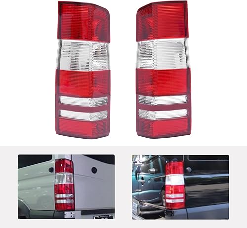 Miniatura 3 de LOYALHEARTDY Para Mercedes Sprinter 250 350 2007-2017 Conjunto de luces traseras halógenas, luz trasera izquierda y derecha del lado del pasajero y