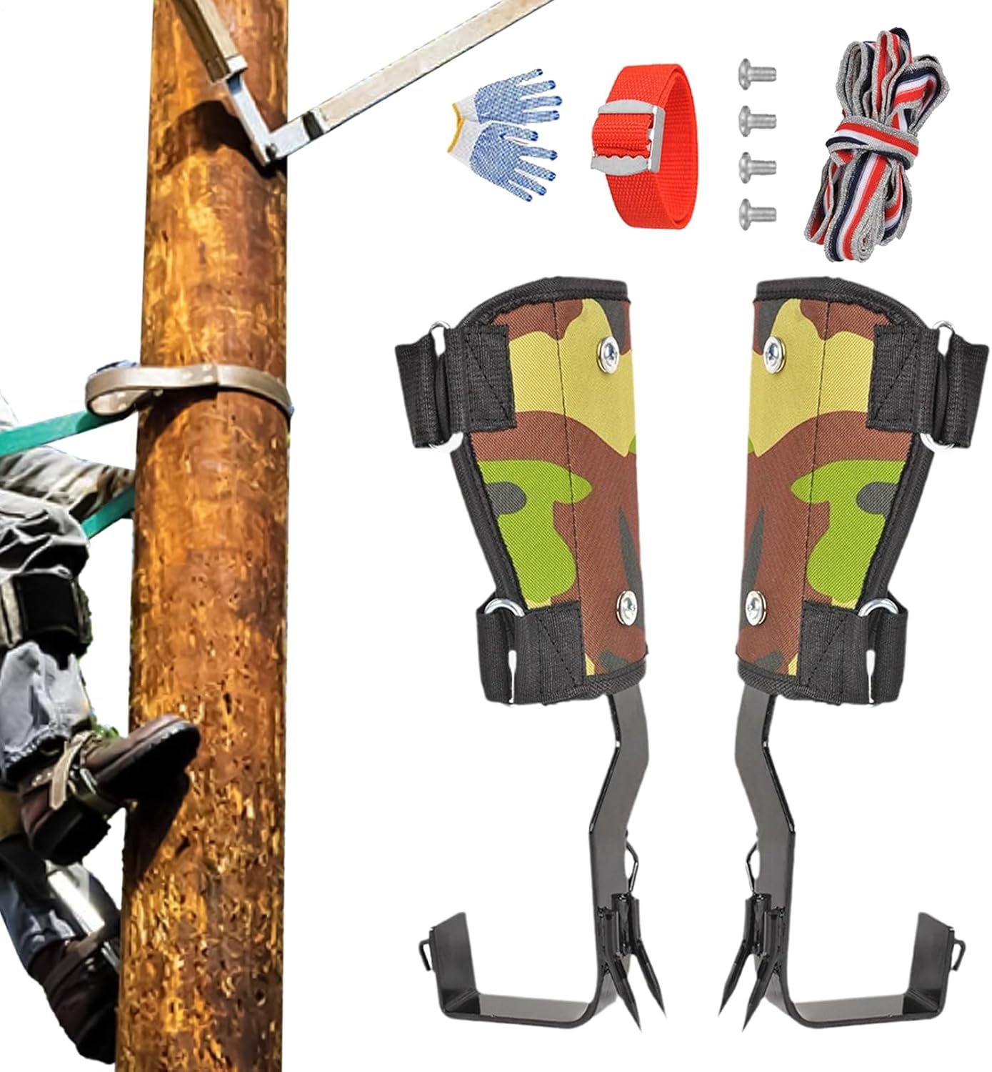 [Ocastuted] 木登り装備 - 安全ハーネス取り付け工具,ツリーワーク装備,リギング、屋根工事、岩山救助、アウトドア用