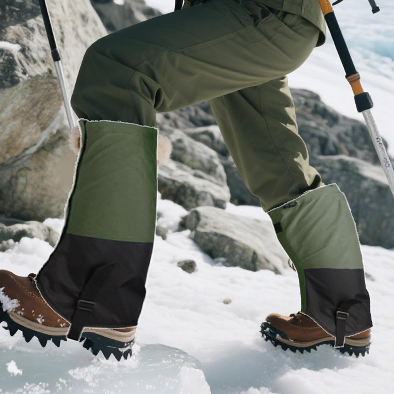 Polainas Antiserpientes | Impermeables para Senderismo y Protección Contra Mordeduras | Protector Portátil Ajustable de Piernas Unisex | Escalada en Nieve, Trekking, Caza Invernal, Vadeo y