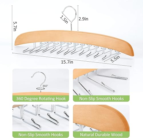 Miniatura 5 de 1 paquete de perchas para camisetas sin mangas, organizador de brasieres que ahorra espacio, 24 ganchos ajustables, soporte antideslizante para