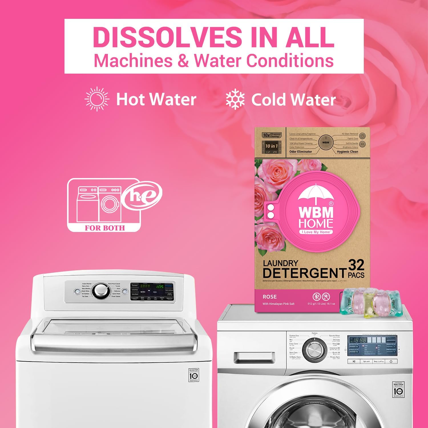 10-in-1 Laundry Deternt Pods, Ultra Concentrate, Powerful Stain