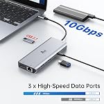 Laptop Docking Station Dual Monitor, LIONWEI 13-in-1 USB C Hub with 4K 2 HDMI, DP, Ethernet, 5 USB A/C 3.1/2.0, 100W PD, SD/TF, Audio, USB C Hub Multiport Adapter for Dell/HP/Lenovo/Surface
