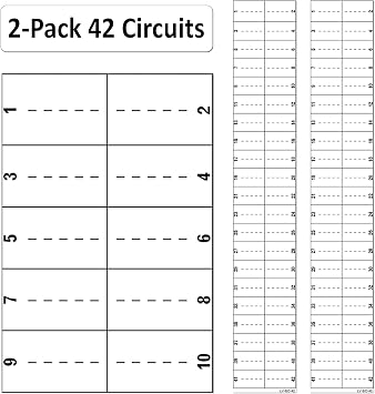 2 Pack 42 Circuits Replacement for Square D Schnider Homeline Electrical Circuit Breaker Fuse Panel Directory Labels Stickers Decals LSDL Vinyl