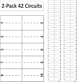 2 Pack 42 Circuits Replacement for Square D Schnider Homeline Electrical Circuit Breaker Fuse Panel Directory Labels Stickers Decals LSDL Vinyl
