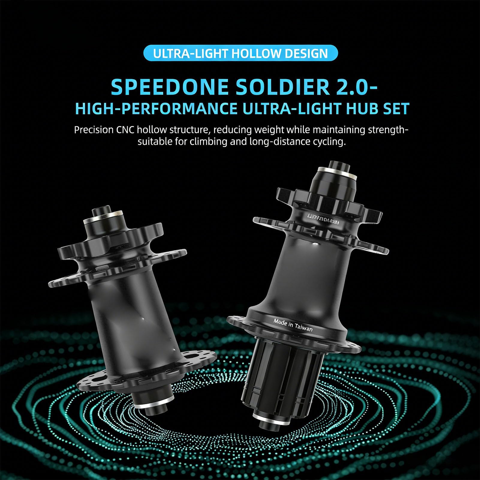 Drfeify Zestaw Piast Rowerowych Piasta do Roweru Górskiego ze Stopu Aluminium 32 Otwory 6 śrub Hamulec Tarczowy 6 Zapadek 54T HG Freehub 8 do 12 Prędkości dla Osób Dojeżdżających Pracy na Szlaku