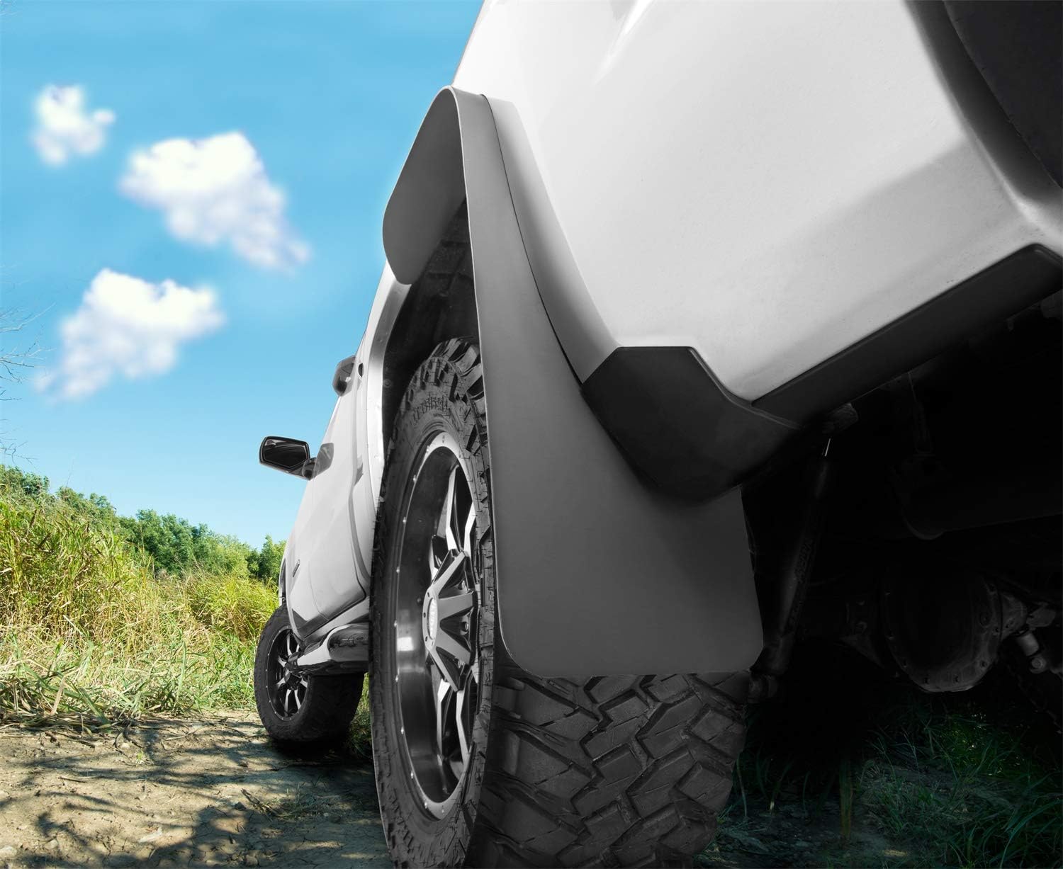 Husky Liners Universal Mud Flaps | Long John Flare Flaps 15" Wide - 36" Length - Black | 17049