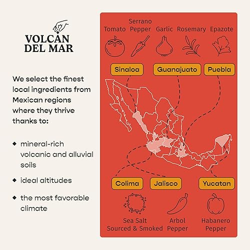 Miniatura 5 de VOLCAN DEL MAR - Mezcla de sal marina ahumada totalmente natural - Calor (picante) - Tubo de papel de 3.5 onzas