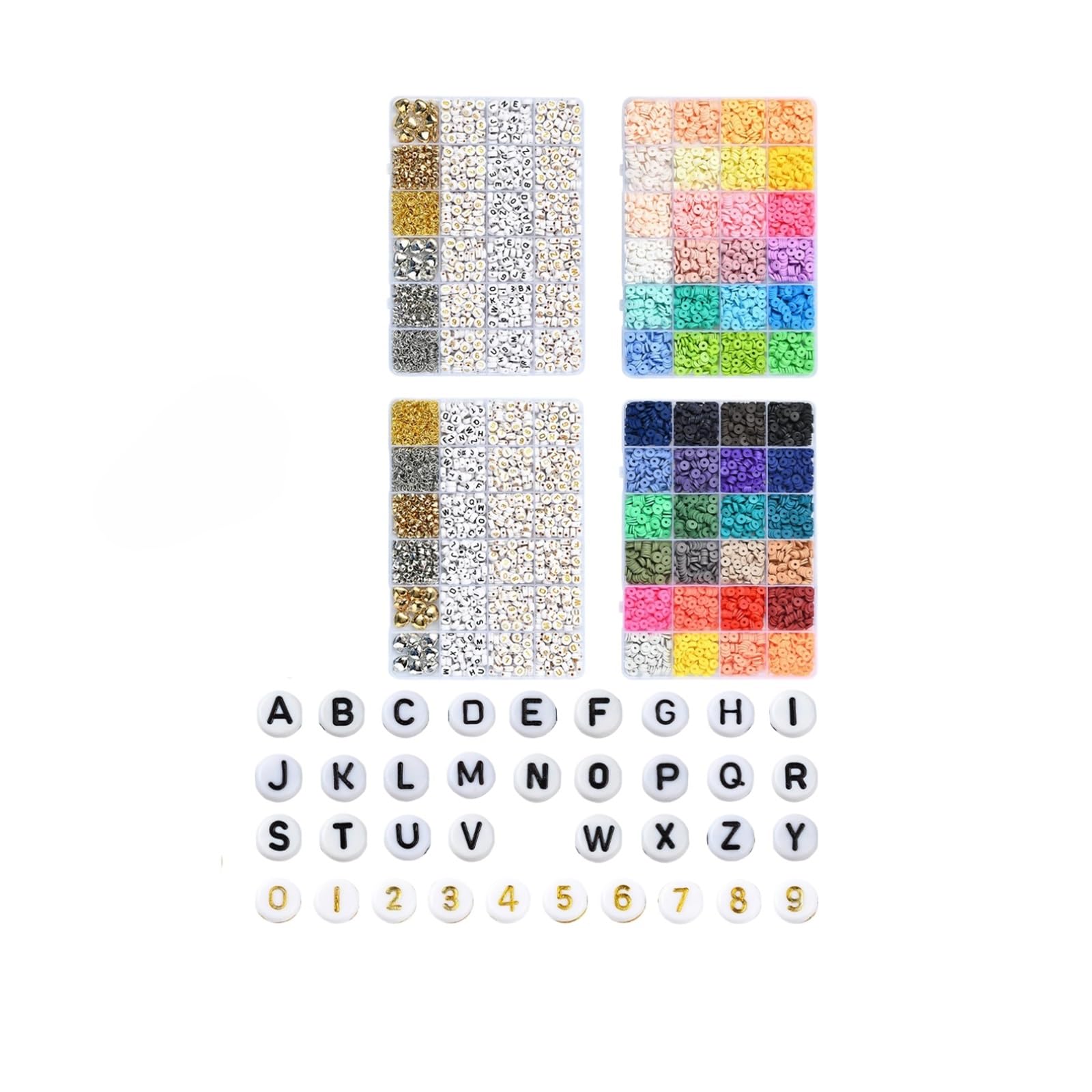 Rynzo DIY Beading Kits DIY Clay Bead Bracelet Craft Kit(Multi-Colored)