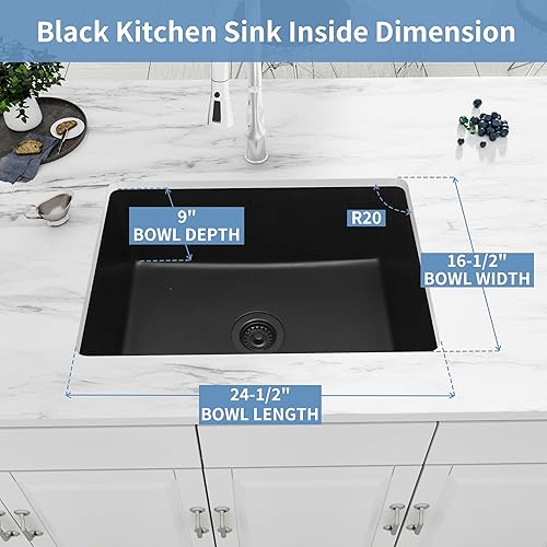 Miniatura 28 de Fregadero de cocina blanco, fregadero de barra blanca de 17 pulgadas, fregadero de barra de montaje inferior de 17 x 19 x 10 pulgadas