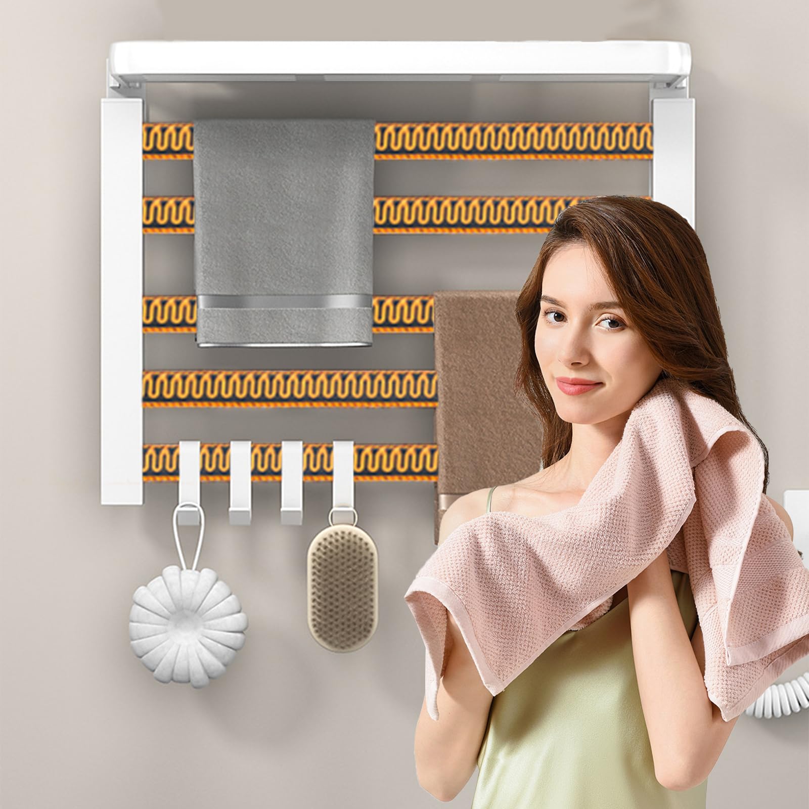 Elektrische Handdoekradiator Links Wit (2 afmetingen