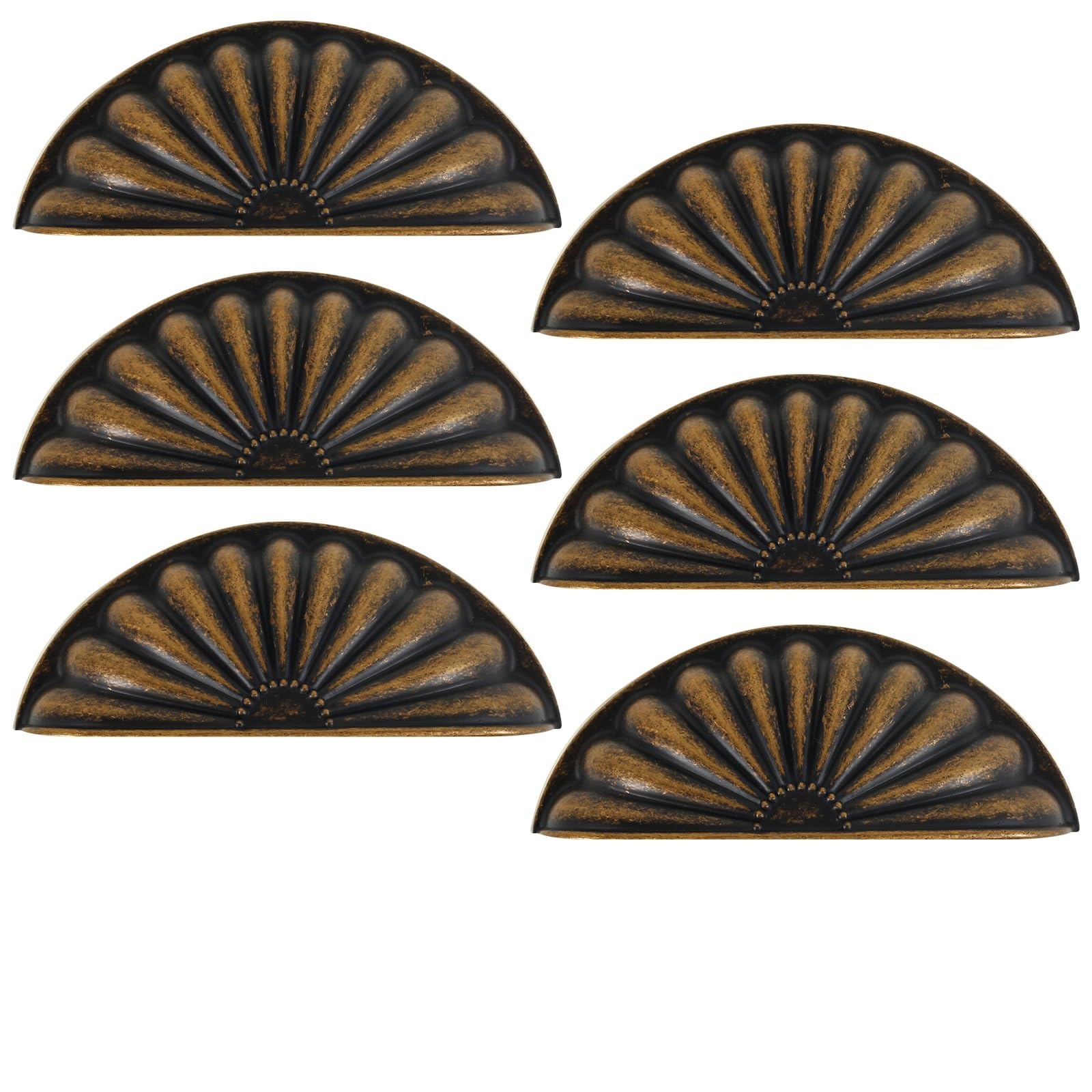 ZHSOAO 6 Pcs Cabinet Cup Pull Sturdy Drawer Knobs Decorative Knob Compact Pulls for Cabinet Cupboard(Color 2)