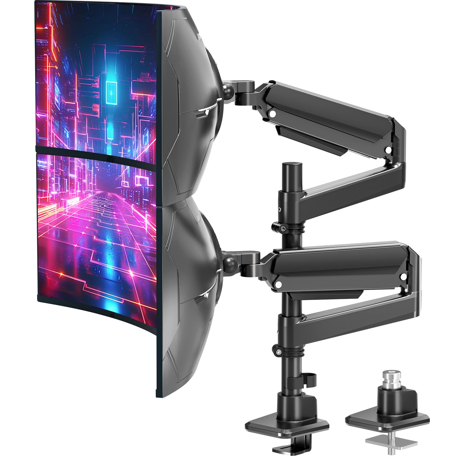 Amazon.co.jp: MOUNT PRO デュアルモニターアーム 最大49インチの