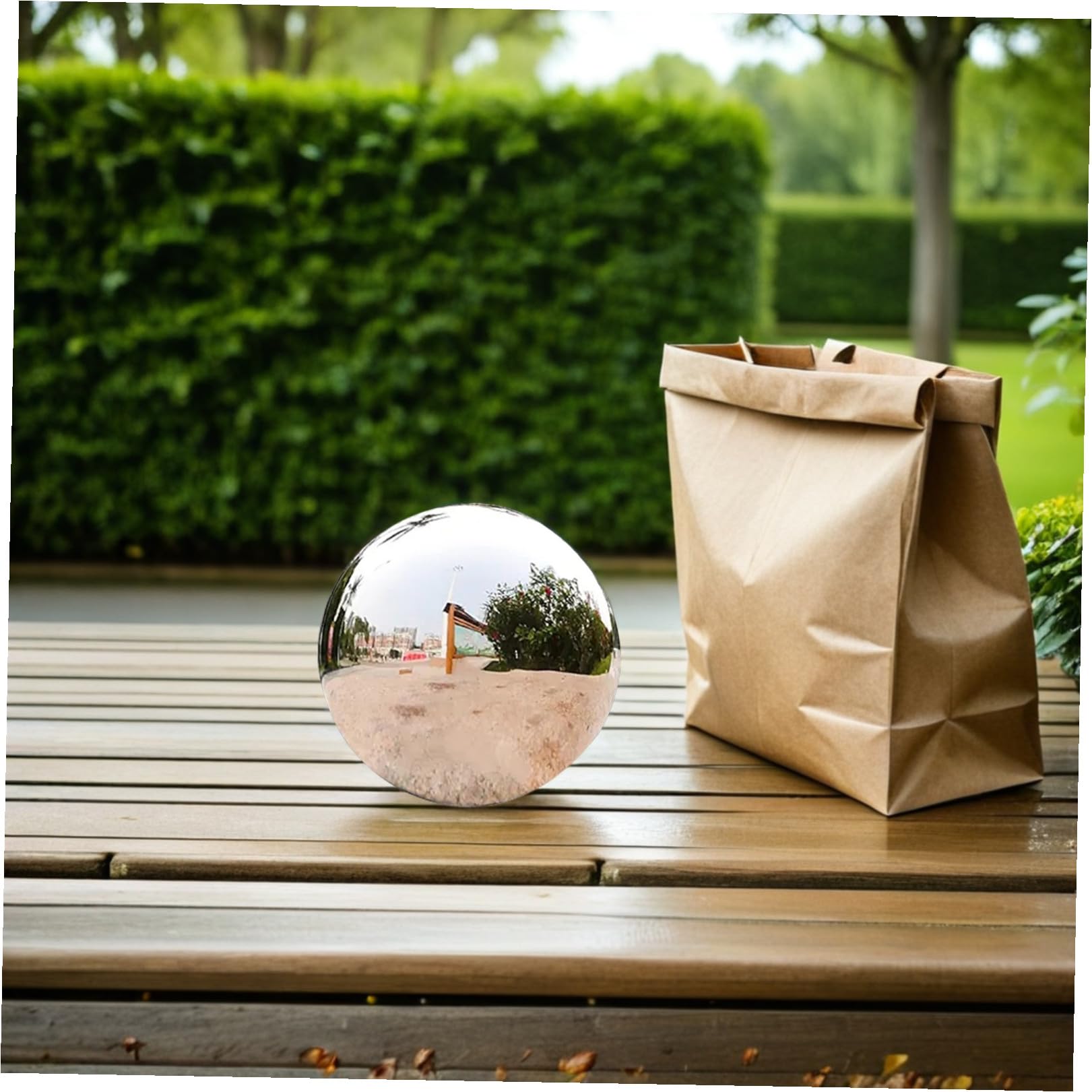 Didiseaon Sfera Riflettente in Acciaio Inossidabile Design Semplice, Palla Decorativa da Giardino Resistente e Non Facile da Deformare, per Decorare la Camera da Letto