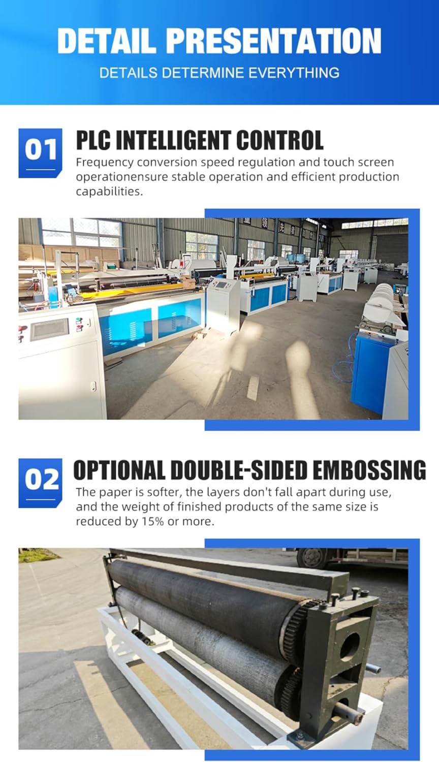 Industrial Automatic Tissue Paper Manufacturing Machine, High-Efficiency Production Line for Commercial Use