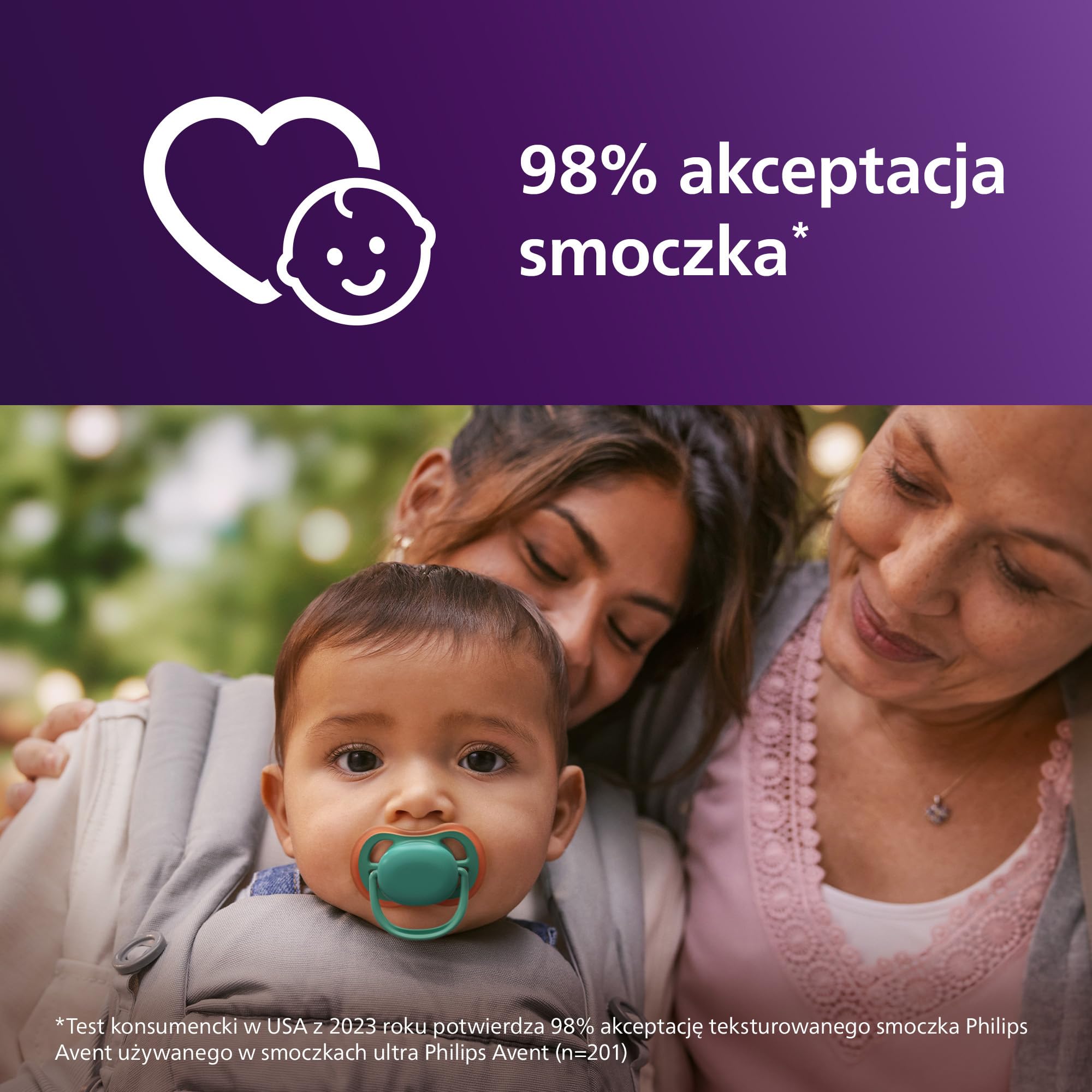 Philips Avent Ultra Air Smoczki — ortodontyczny smoczek dla dzieci w wieku 6–18 miesięcy, symetryczna miękka silikonowa końcówka, bez BPA, 2 etui do sterylizacji, 4 sztuki, SCF087/24