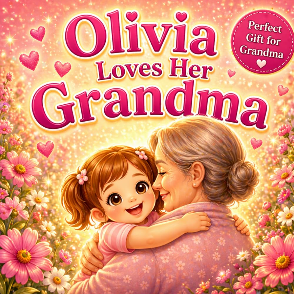 Olivia Loves Her Grandma: A Sweet Story About the Special Bond Between a Girl and Her Grandma (Three Hearts Personalized Baby Books (Olivia))