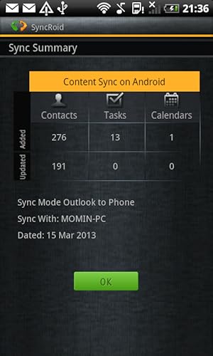 SyncRoid - Outlook Sync