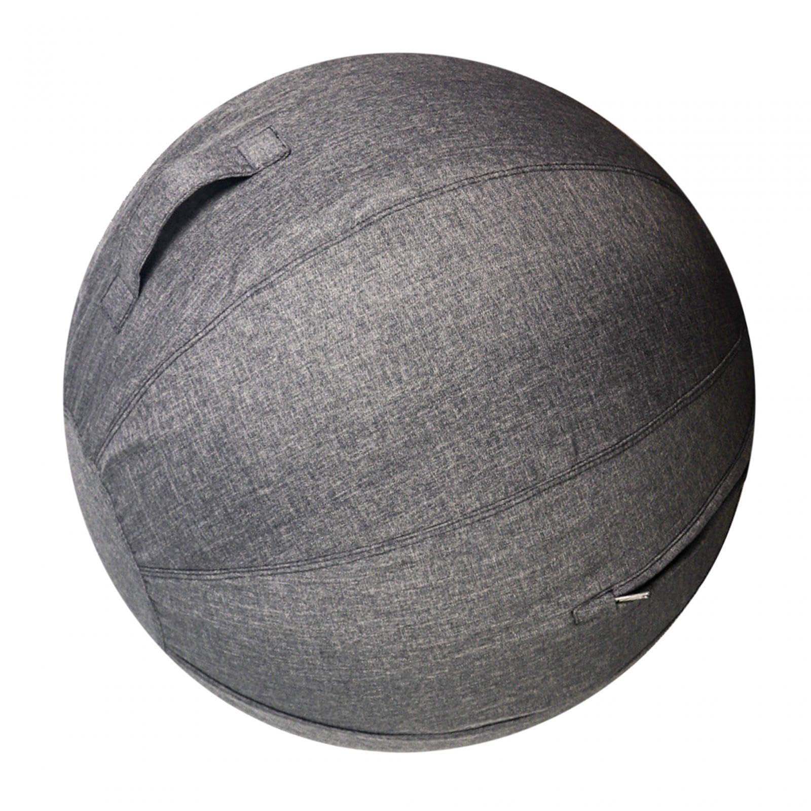 Housse de ballon de yoga durable pour s'asseoir, chaise, bureau, housse de ballon d'équilibre, gris, 55 cm, gris foncé