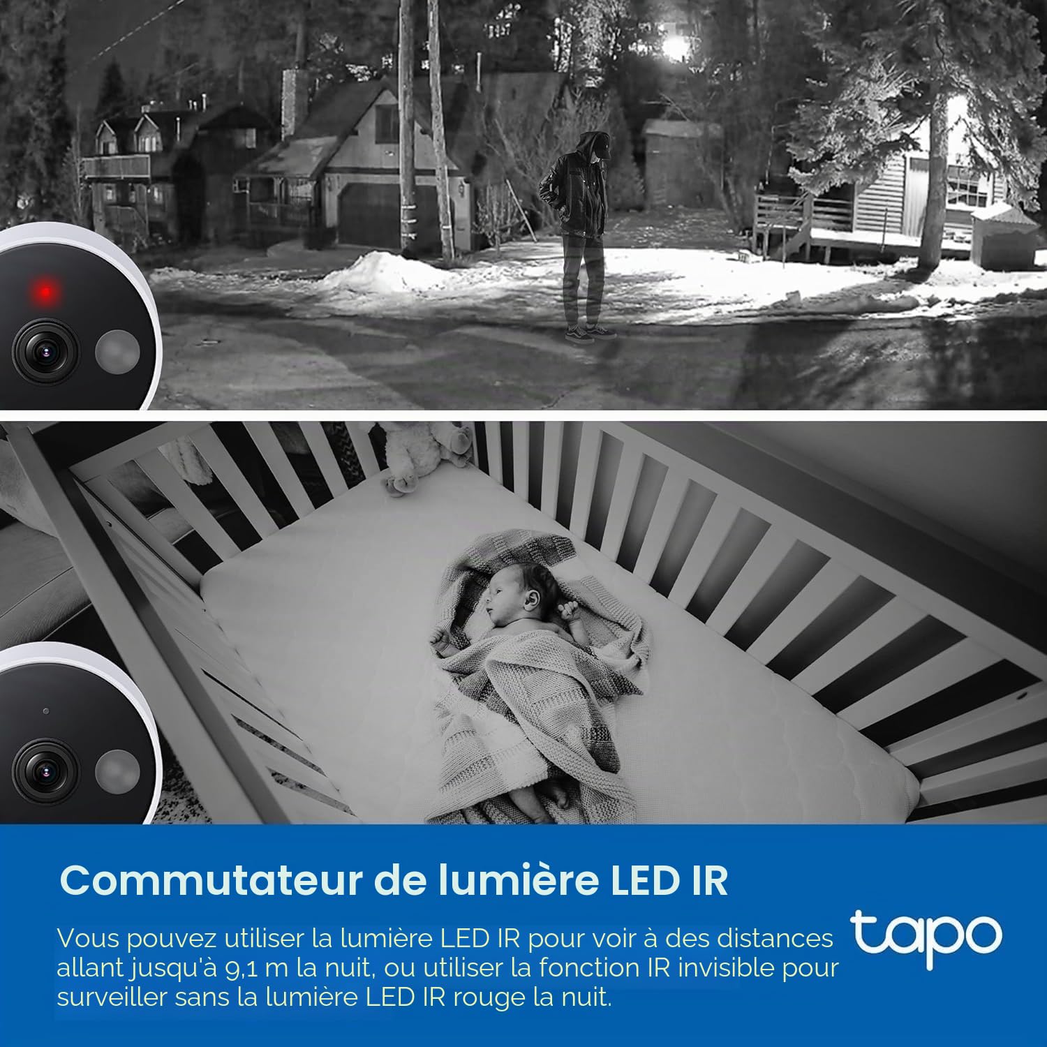 Tapo C120 Caméra Surveillance WiFi intérieure ou extérieure, QHD 4MP, Étanche IP66, Détection intelligentes de l'IA, Base magnétique, Double projecteur, Vision Nocturne, Audio Bidirectionnel
