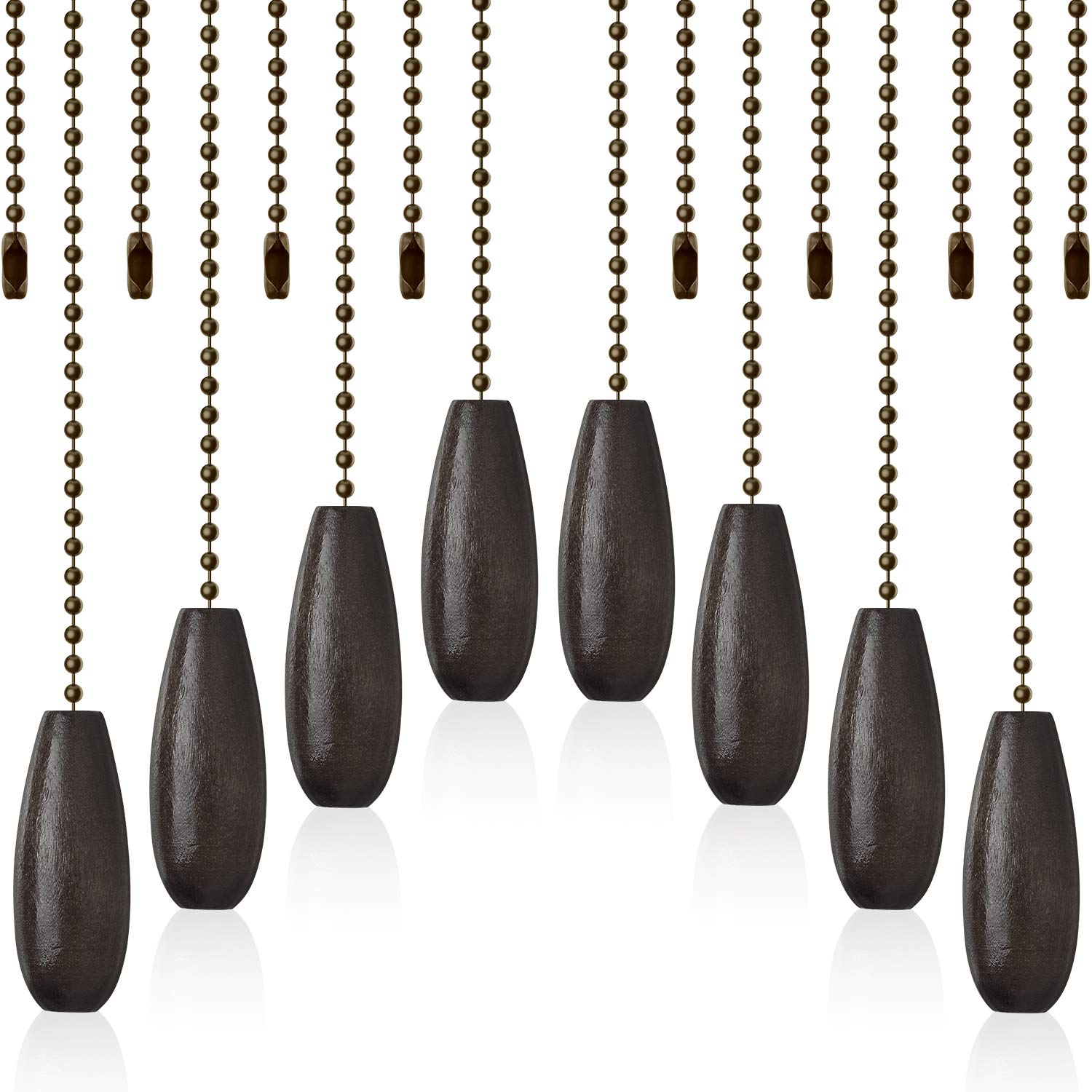 Boao Fan Pull Chain Extender Wooden,Coffee