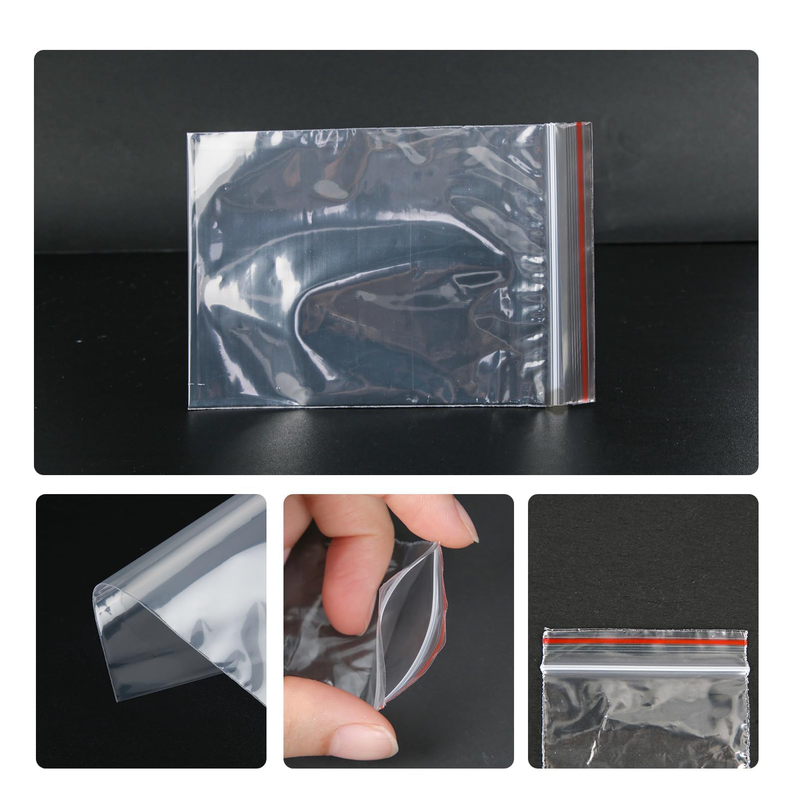 500 Bustine Trasparenti Richiudibili 8x12 Cm - Sacchetti Con Zip Per Alimenti - Foto 5