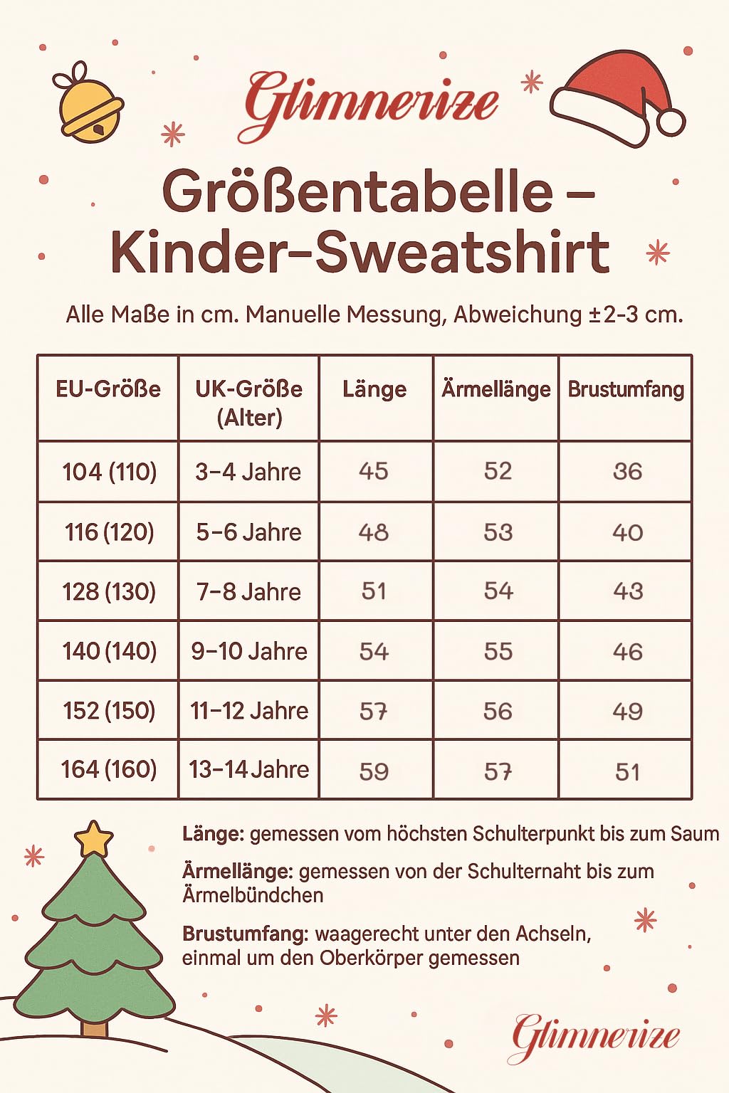 Dziecięca bluza bożonarodzeniowa sweter świąteczny sweter świąteczny nadruk strój świąteczny okrągły dekolt unisex 110-150