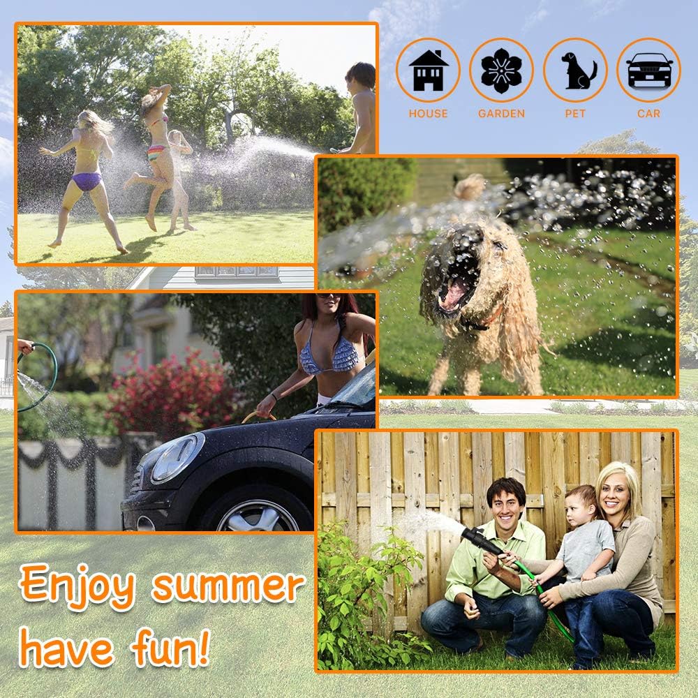 POYINRO Expandable Garden Hose, 75ft Strongest Expanding Garden Hose with Triple Layer Latex Core & Latest Improved Extra Strength Fabric Protection for All Your Watering Needs Improved Design(Green) : Patio, Lawn & Garden