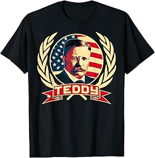 Theodore Roosevelt. President Teddy. American Stars. T-Shirt