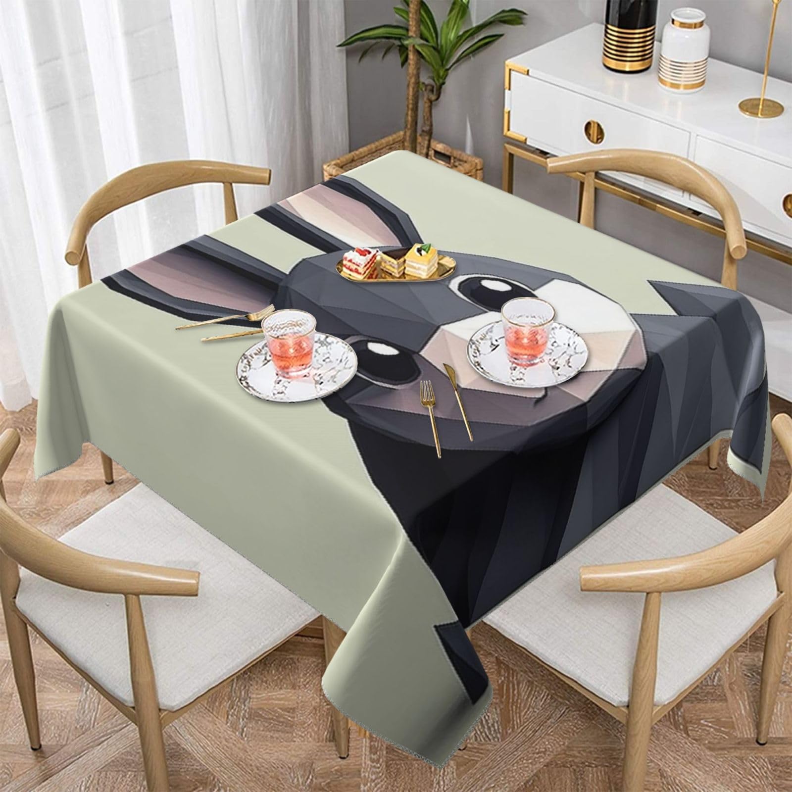 Nappe carrée 1,8m douce et résistante pour protéger la table des taches de repas