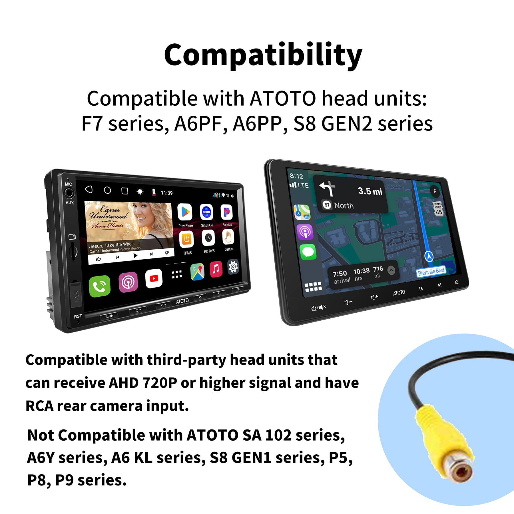 Amazon.com: ATOTO Wireless Backup Camera, 140° Wide Viewing Angle