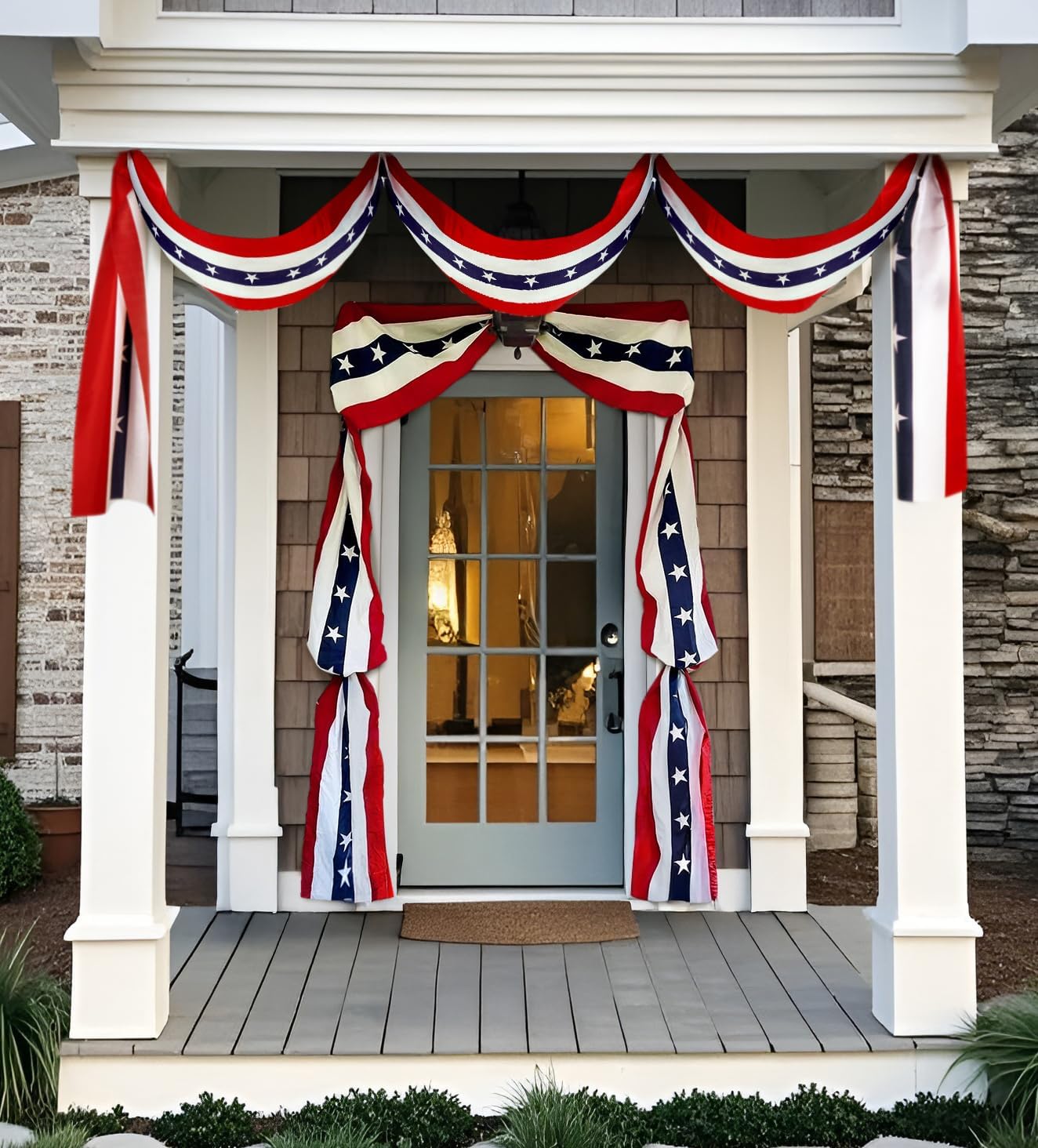 US Patriotic Door Decoration 4th of July Decorations American Banner Decorate for Independence Day and Memorial Days 2