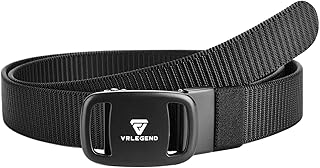 VRLEGEND Cintura Uomo Cricchetto Cinturone Militare Tattico Nylon Canvas Cinture 110-180CM con Fibbia Automatica