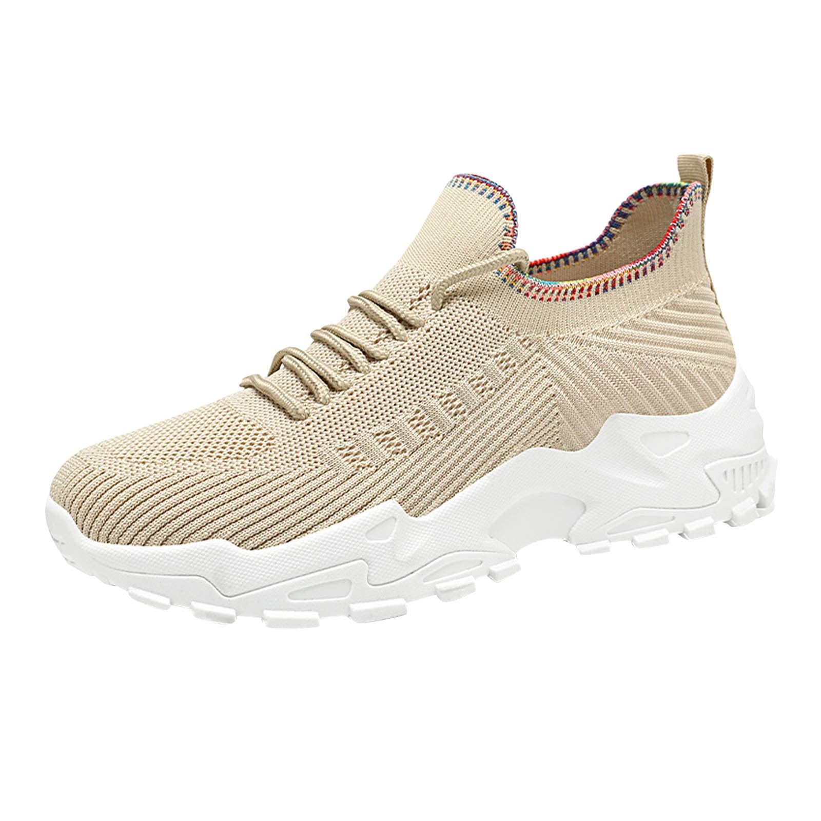 Scarpe Ginnastica Donna Pianta Larga Sneakers Bianche Donna Comode | Calzature Atletica in Tomaia Maglia per Passeggiata Invernale Scarpe Ginnastica Leggerezza Assoluta Pelle Sintetica