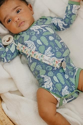 Miniatura 4 de Copper Pearl Paquete de 3 clips para chupete clips de punto premium para bebés niñas y niños  Elegante clip de acero inoxidable para chupete  Clips