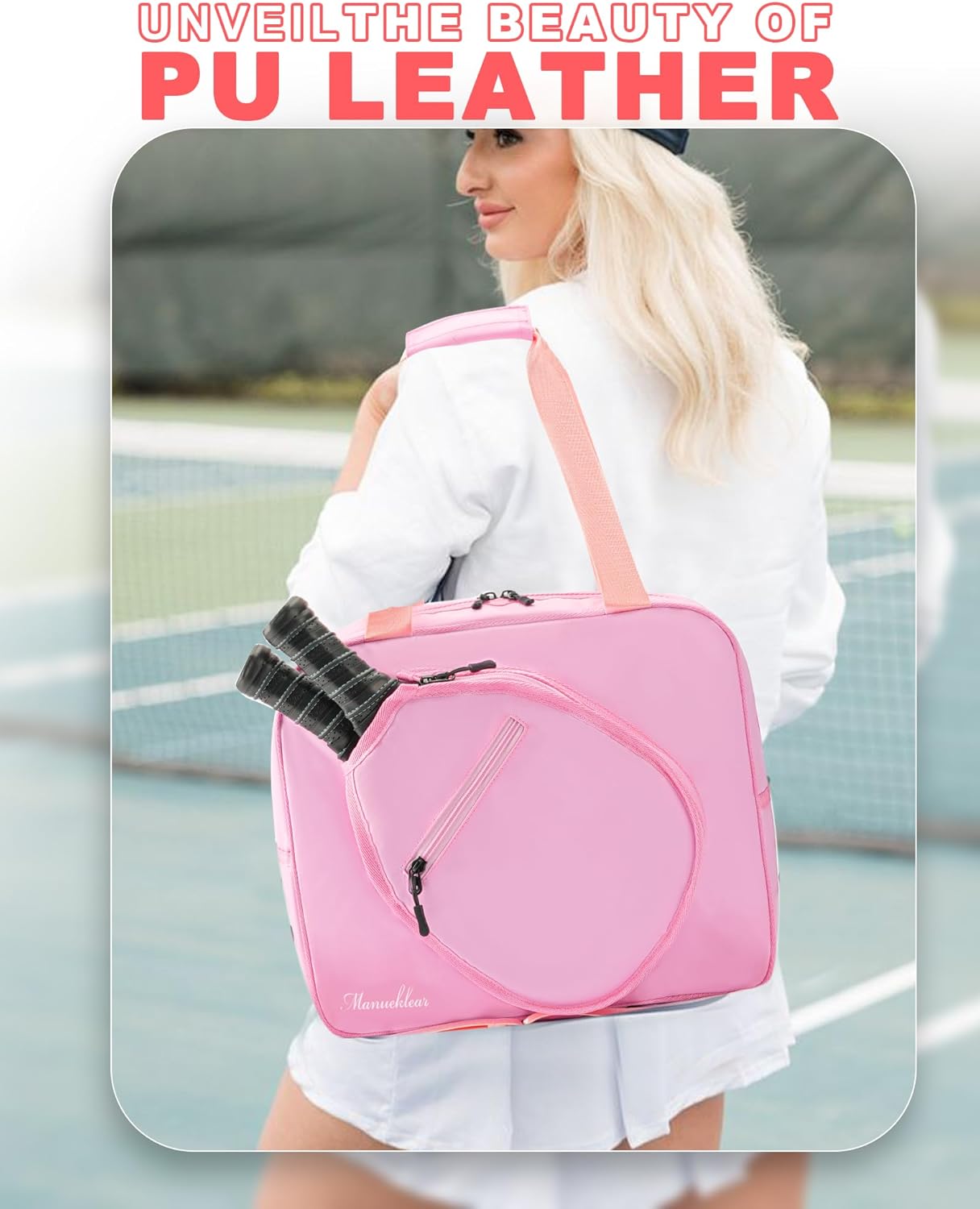 MANUEKLEAR 100% Waterproofing Pickleball Bags for Men and Women, Crossbody Sling Pickle Ball Bag Tote