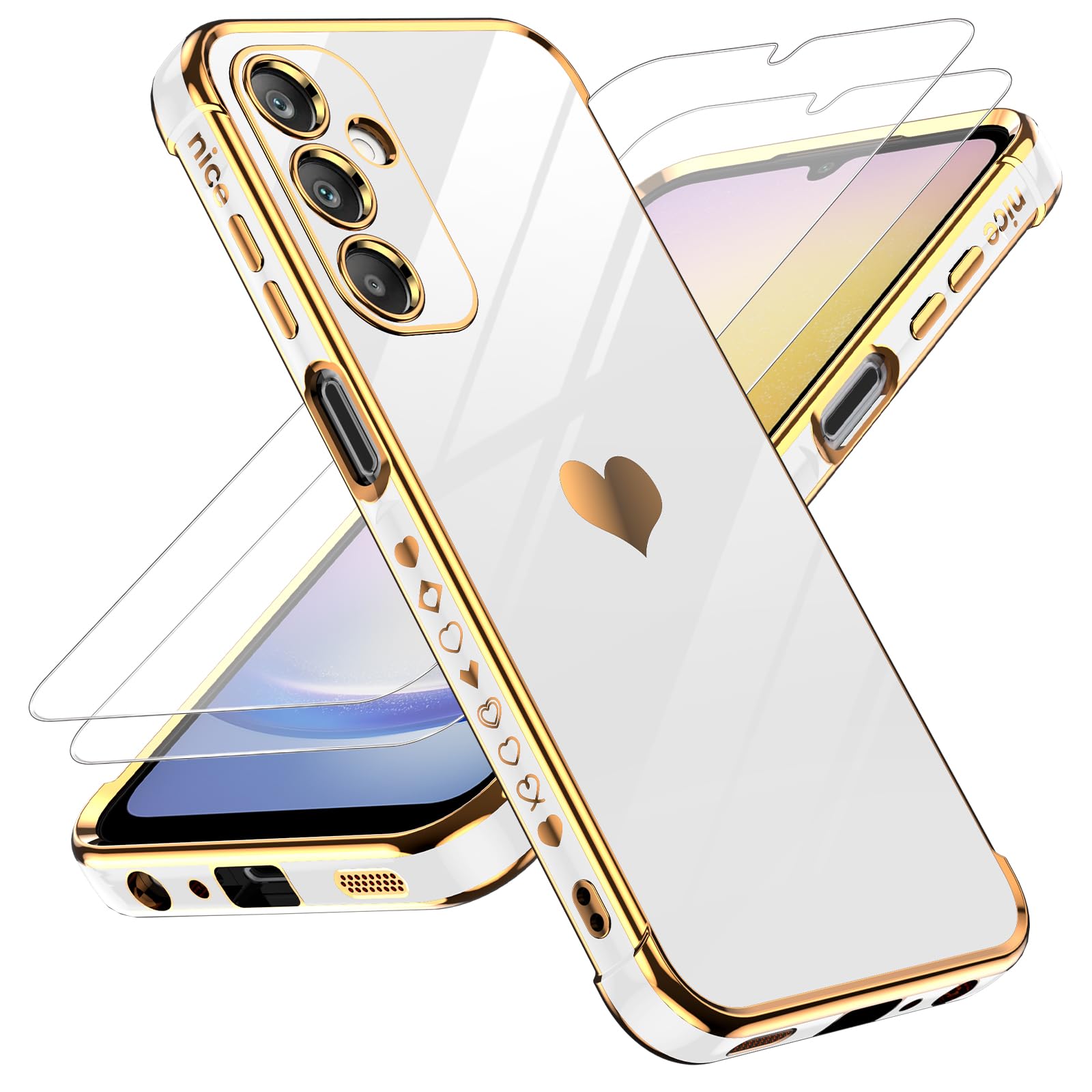 Amazon.com: LeYi for Galaxy A25 5G Phone Case: with Tempered Glass