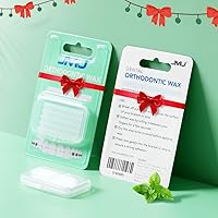 Vista 4 de JMU Paquete de 10 ceras de ortodoncia, cera precortada, soportes de cera dental con sabor a menta