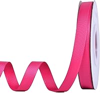 Vista 93 de Rollo de cinta de grogrén sólido YAMA de 5/8 pulgadas - 25 yardas para cintas de envolver regalos, blanco