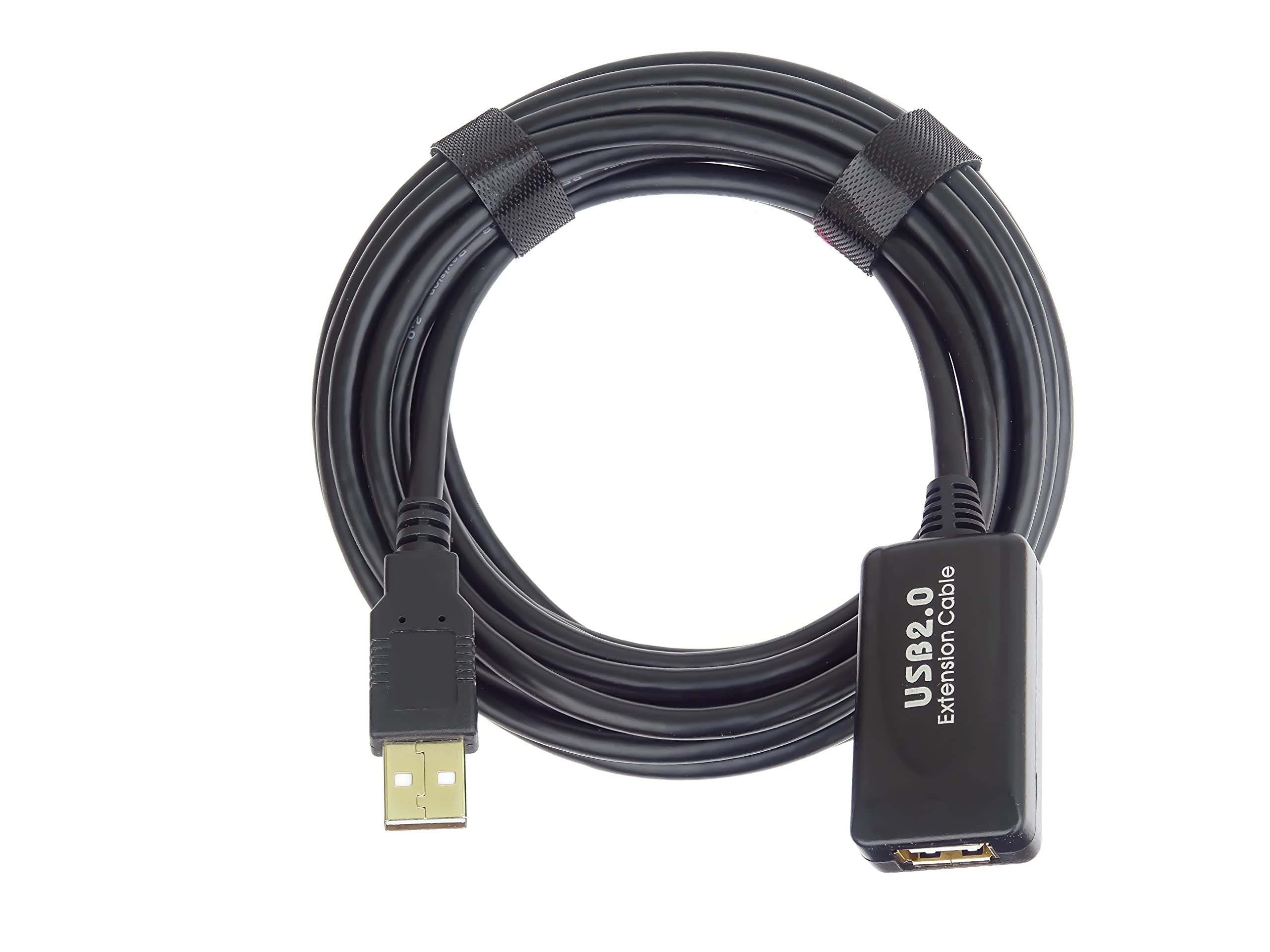 PremiumCord Aktives USB Verlängerungskabel mit Repeater 25m, USB-A Stecker auf USB-B Stecker, USB 2.0 High Speed Kabel, 2x Geschirmt, AWG20/28, Farbe schwarz, Länge 25m