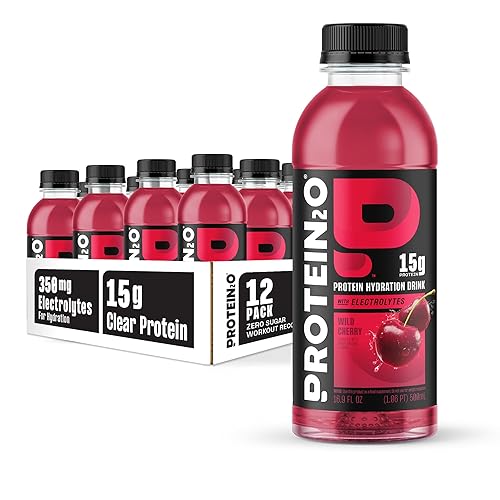 Miniatura 1 de Protein2o - Bebida a base de agua con infusión de 15 gramos de proteína de suero sabor cereza botella de 169 oz paquete de 12