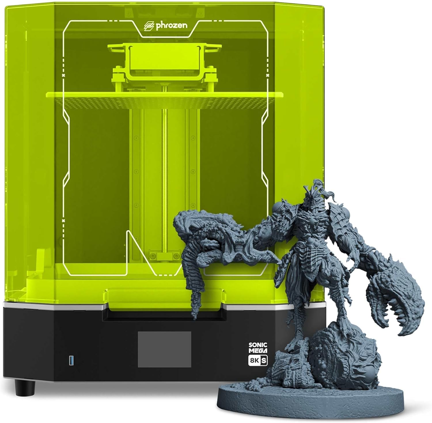 Phrozen Sonic Mega 8K S LCD/MSLA Resin 3D Printer, 43 µm High Resolution, 15 inch Mono LCD Screen, Fast Production Accurate Details, Large Printing Size 12.99x7.28x11.81 inches-image-41
