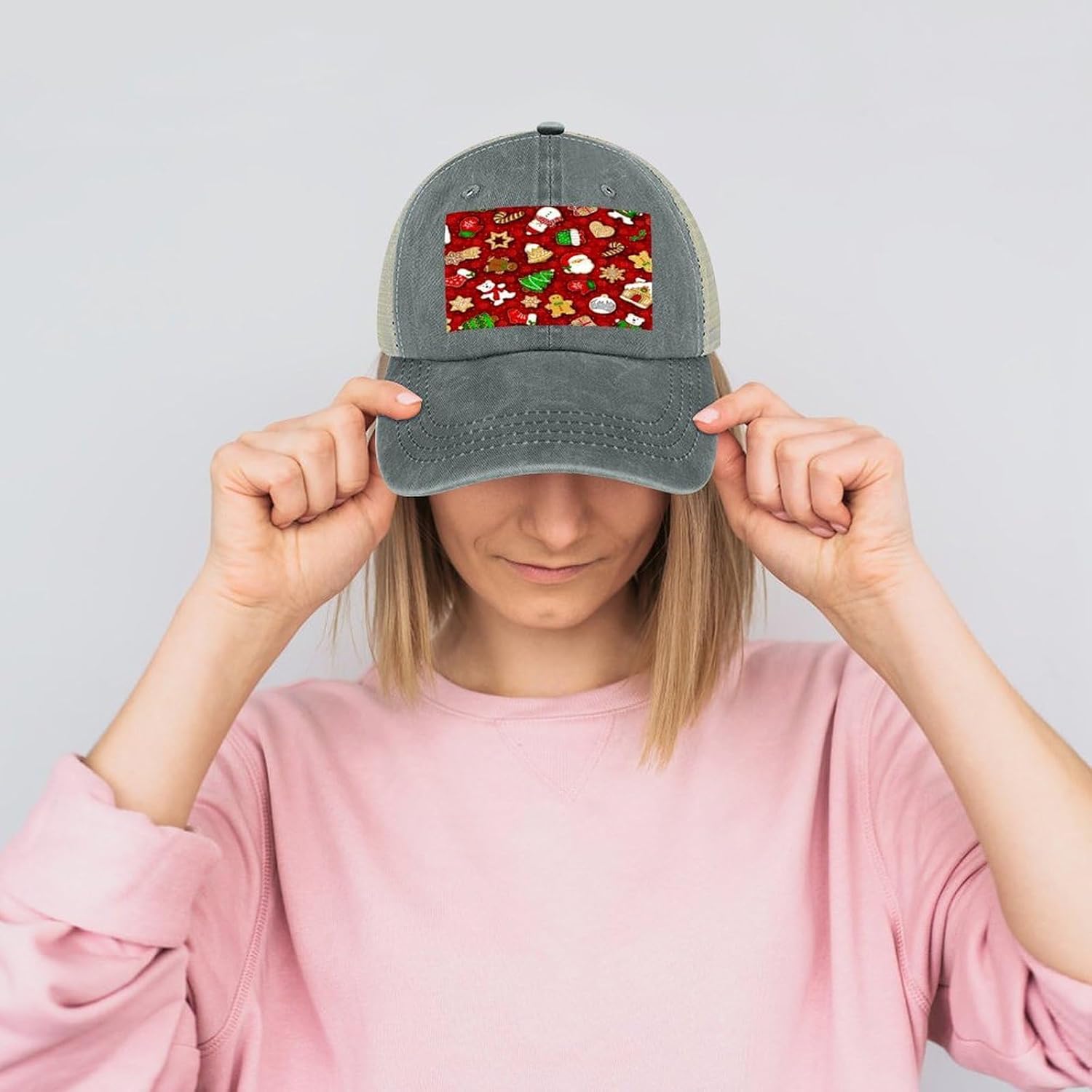Happy Christmas Hat Personalized Adjustable Cowboy Cap Cotton Cap Trucker Hats Dad Hat for Men Women