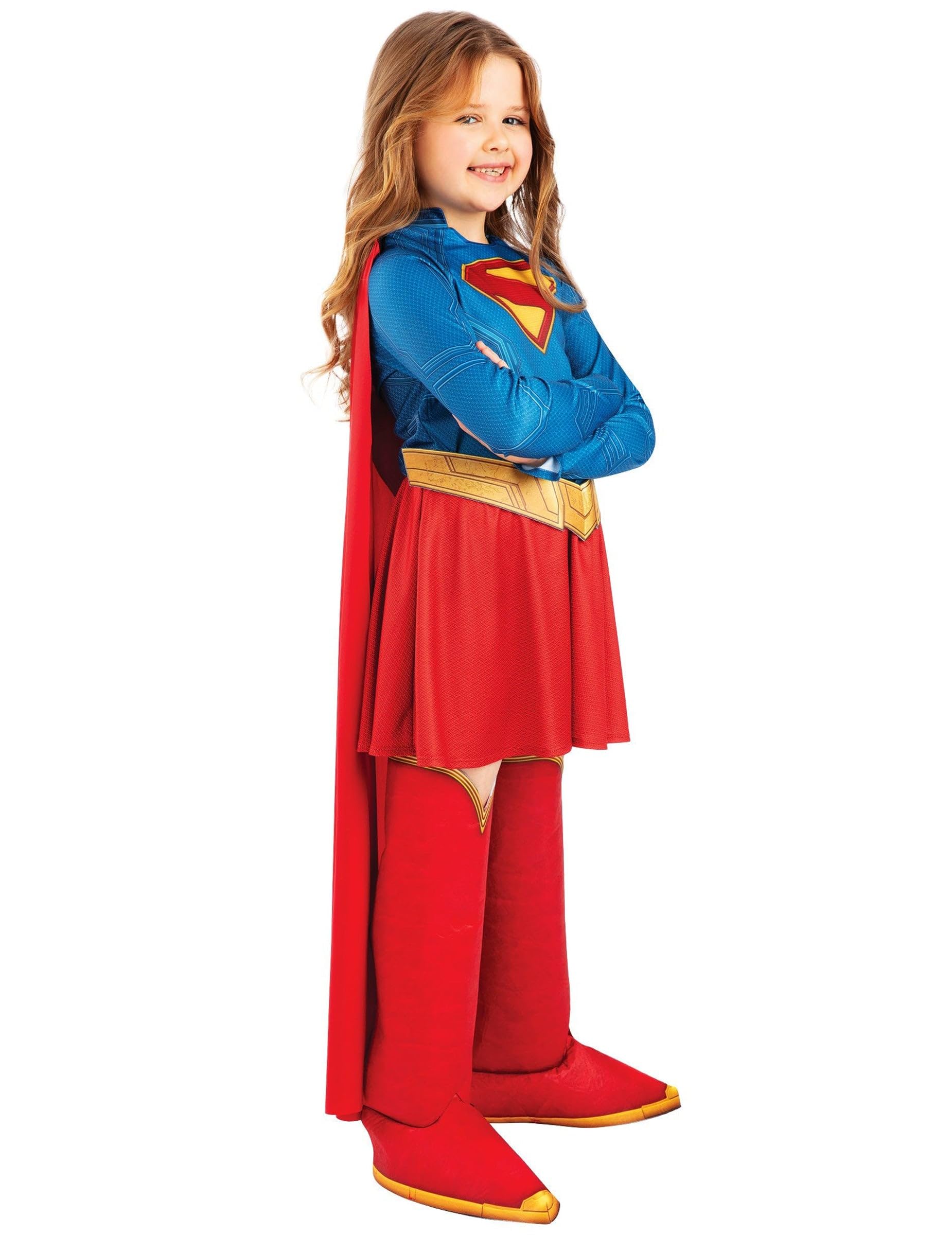 Rubies Costume ufficiale DC Comics Deluxe Supergirl Movie per bambini, taglia 9-10 anni
