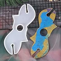 Vista 3 de EXCEART Moldes de resina para botella, soporte para copas de vino, moldes de resina epoxi, moldes de fundición de silicona para botellas de vino