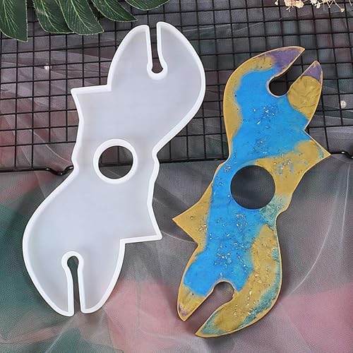 Miniatura 3 de EXCEART Moldes de resina para botella, soporte para copas de vino, moldes de resina epoxi, moldes de fundición de silicona para botellas de vino