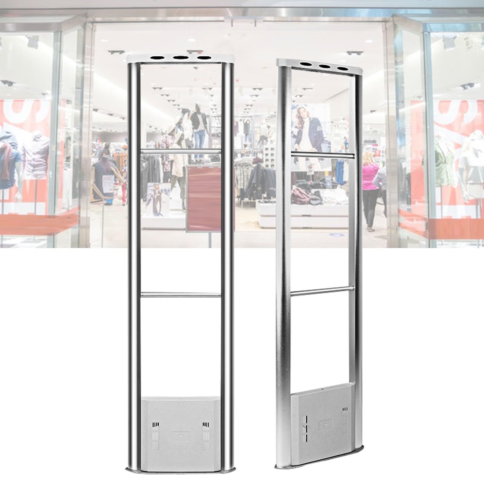 Equipo Antirrobo para Comercios, Detector De Sensor EAS 8.2 MHz, Etiquetas Seguridad para Ropa, Sistema Doble Voltaje (110-220 V), Alarmas Sonoras Y Luminosas